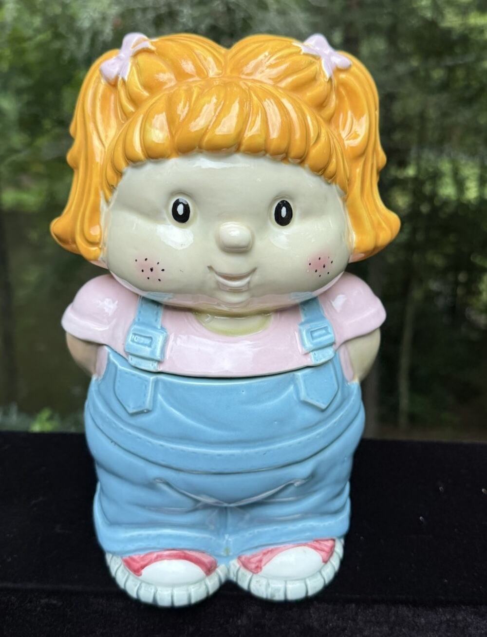 Vintage 1980’s Cabbage Patch Kid Doll Cookie Jar No Chips Or Cracks Ceramic